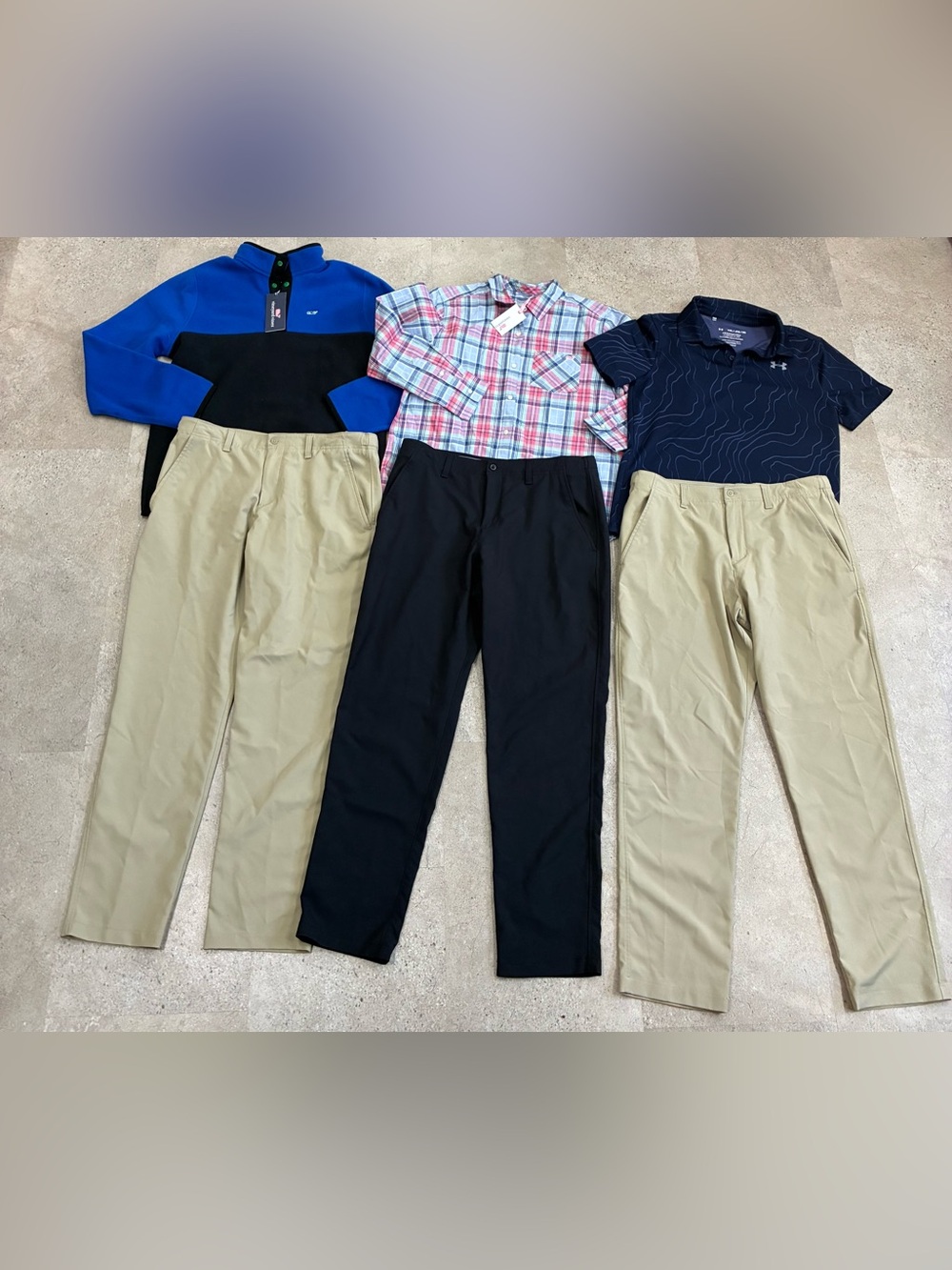 Boys UNDER ARMOUR/VINEYARD VINES Pants..Fleece Pullover & Shirts, sz XL…..2 NWT